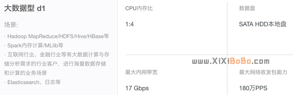 阿里云大数据型d1云服务器