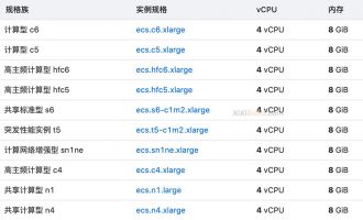 阿里云4核8G服务器价格表及ECS实例规格汇总大全