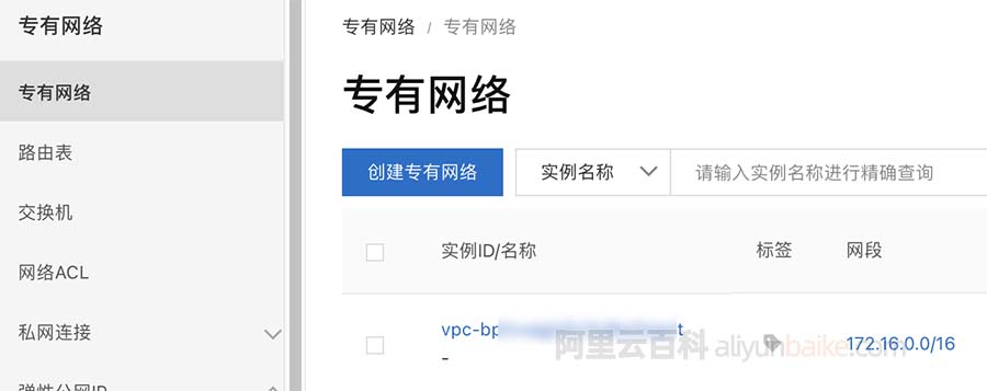 阿里云专有网络VPC私网网段划分