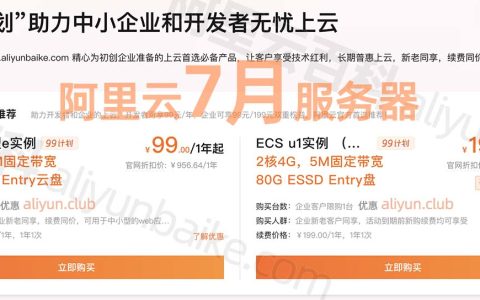 一目了然：阿里云服务器租用价格表2024年新版报价